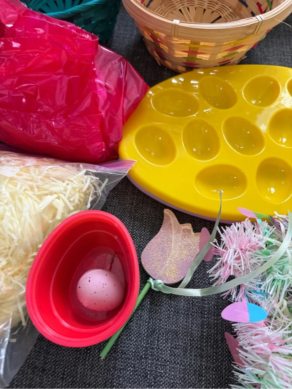 Easter Egg Hunt Basket Set with Pastel Multicolor Baskets Easter lot